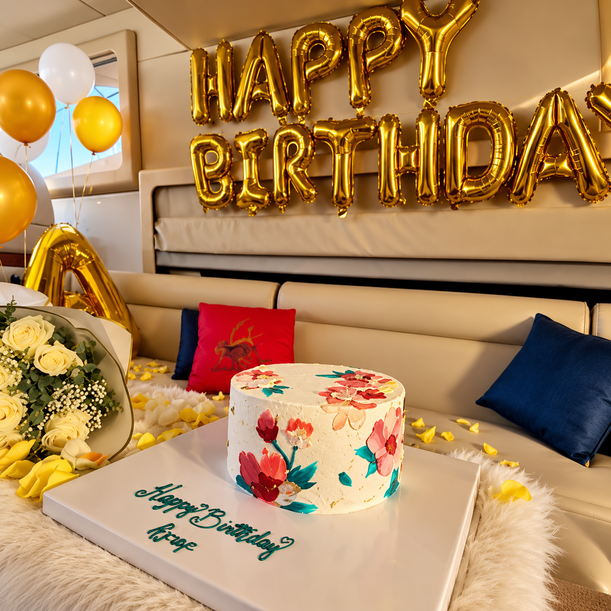 Exemple de décoration pour anniversaire sur yacht – inspiration 4